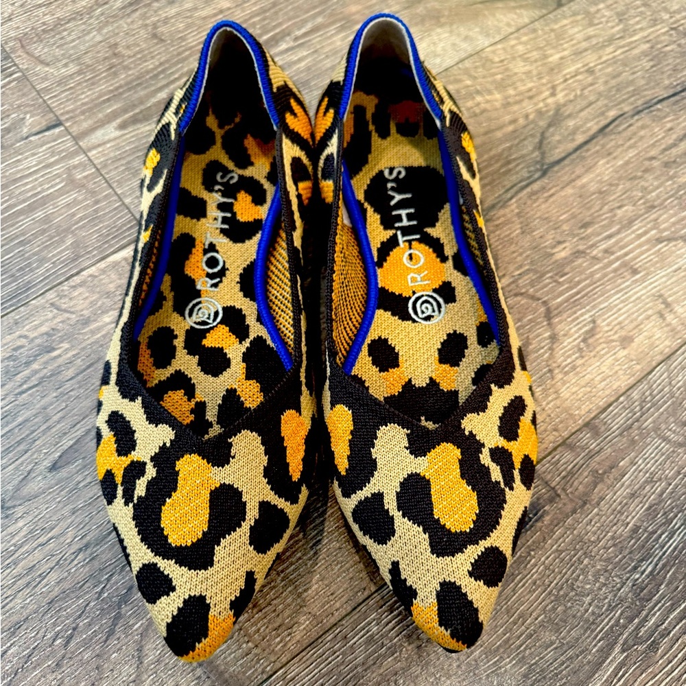 Rothy’s cheetah shoes. Size 8.